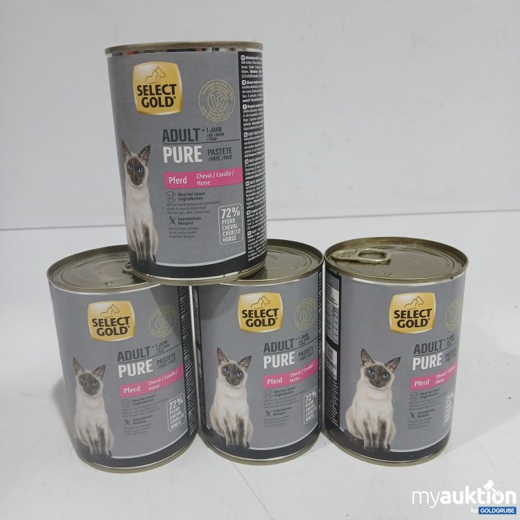 Artikel Nr. 893777: Select Gold Adult Pure Katzenfutter Pferd je 400g 