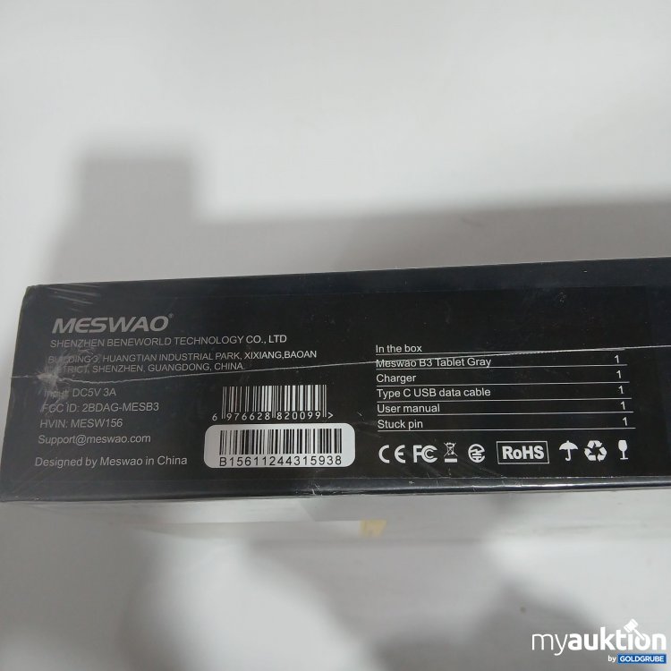 Artikel Nr. 824778: Meswao B3 Tablet Gray 15,6inch 2BDAG-MESB3
