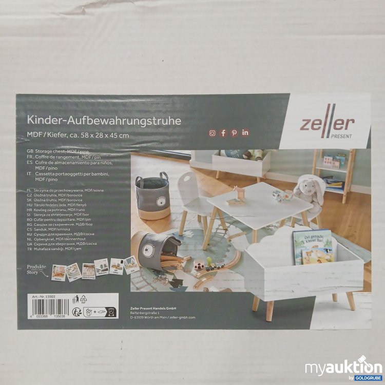 Artikel Nr. 976778 Artikel Nr. 976778: Zeller Present Kinder-Aufbewahrungstruhe MDF/Kiefer, ca. 58×28×45cm