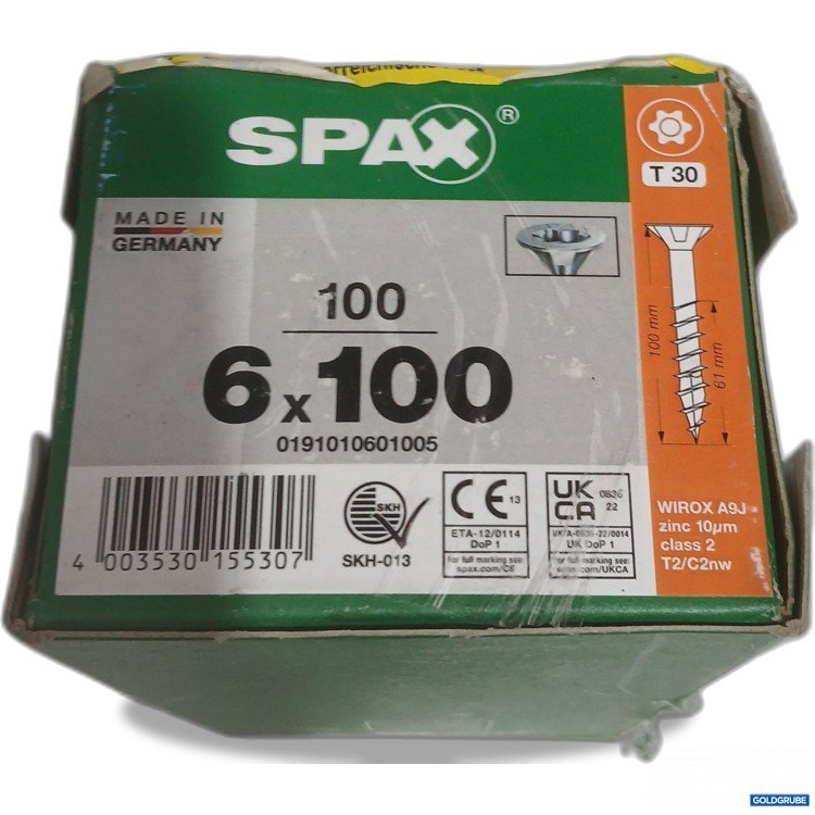 Artikel Nr. 992778: Spax Schrauben 6x100 T30 100Stk 