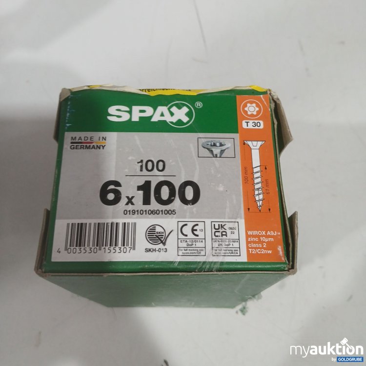 Artikel Nr. 992778: Spax Schrauben 6x100 T30 100Stk 