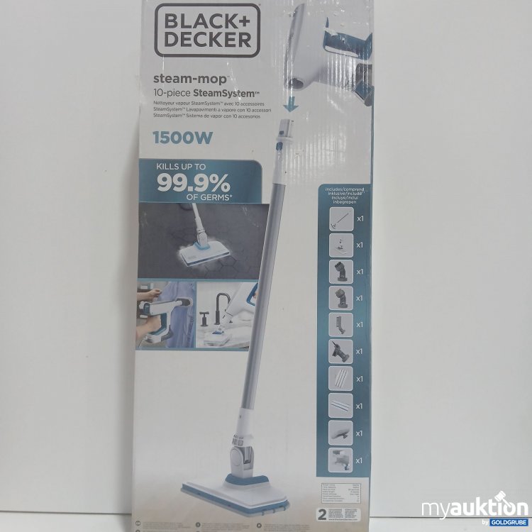 Artikel Nr. 902779: Black+Decker Steam-Mop 1500W BHSM15FX10