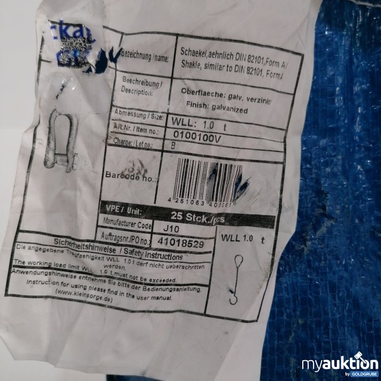 Artikel Nr. 437780: Schaekel ähnlich DIN 82101 Form A