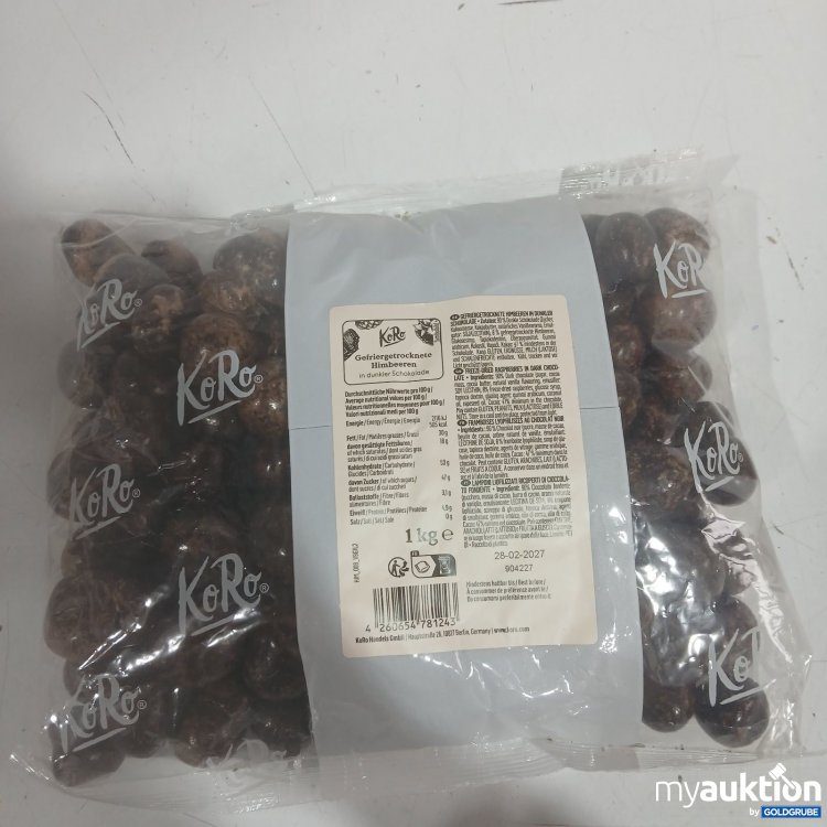 Artikel Nr. 465780 Artikel Nr. 465780: KoRo Gefriergetrocknete Himbeeren in dunkler Schokolade 1 kg