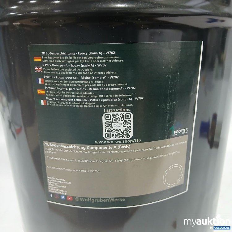 Artikel Nr. 819780: Wolfgruben Werke 2K Bodenbeschichtung Epoxy Kom-A W702