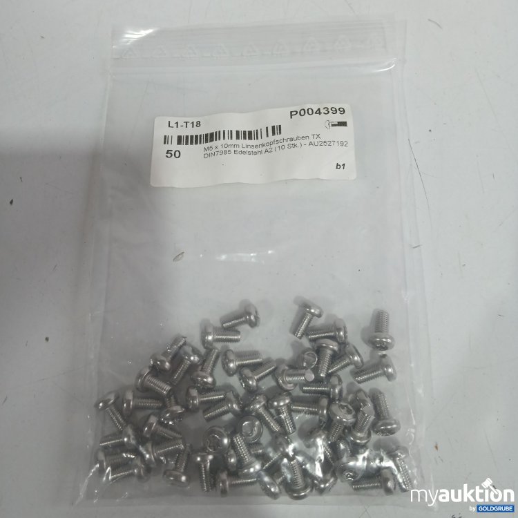 Artikel Nr. 867780 Artikel Nr. 867780: M5x10mm Linsenkopfschrauben TX DIN7985 A2 50Stk
