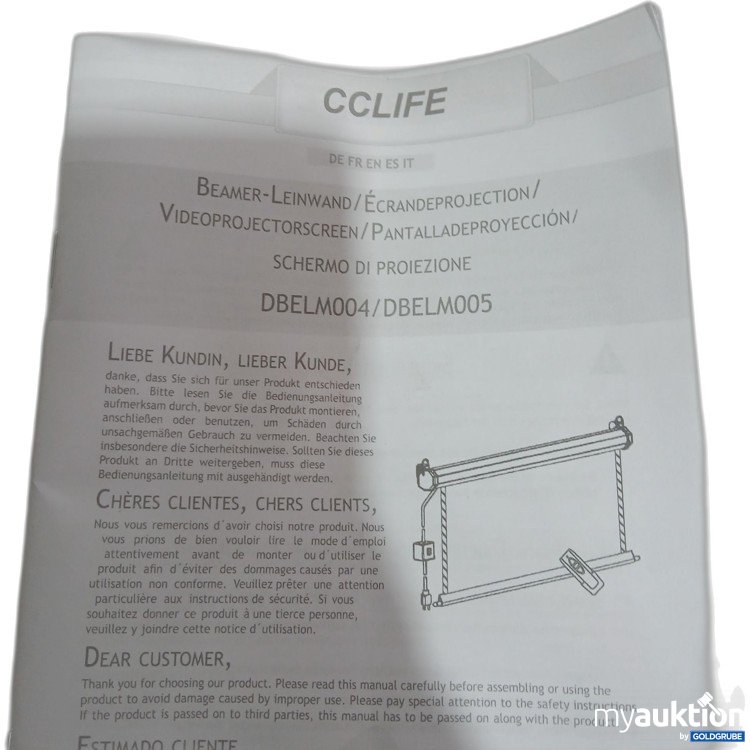 Artikel Nr. 441781: Cc Life Beamer Leinwand DBELM005A0000000