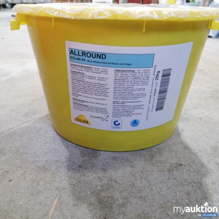 Artikel Nr. 731781 Artikel Nr. 731781: Solan Allround Solan 69 Mineral Futtermittel für Rinder und Ziegen 25kg