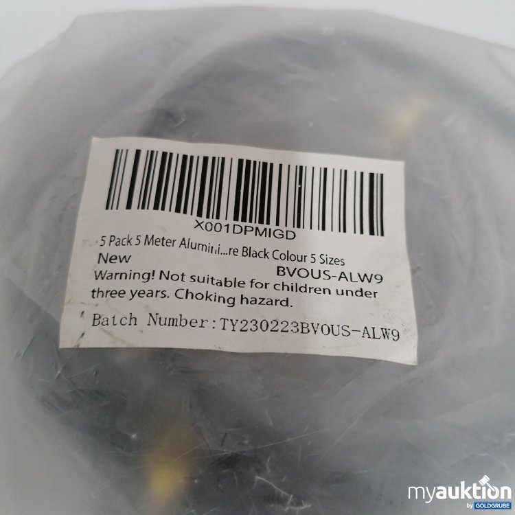 Artikel Nr. 849781 Artikel Nr. 849781: 5 Pack 5 Meter Aluminium Black Colour, size 5
