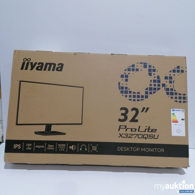 Artikel Nr. 835782 Artikel Nr. 835782: IIyama Pri Lite 32" X3270QSU Desktop Monitor, 2560x1440