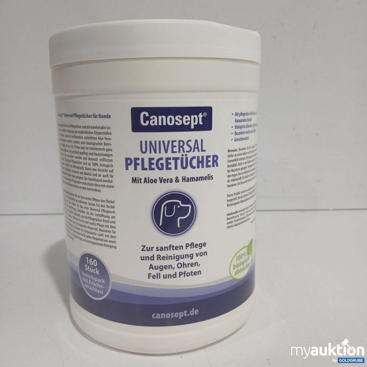 Artikel Nr. 888782: Canosept Universal Pflegetücher für Fell, Augen, Ohren, Pfoten 160Stk