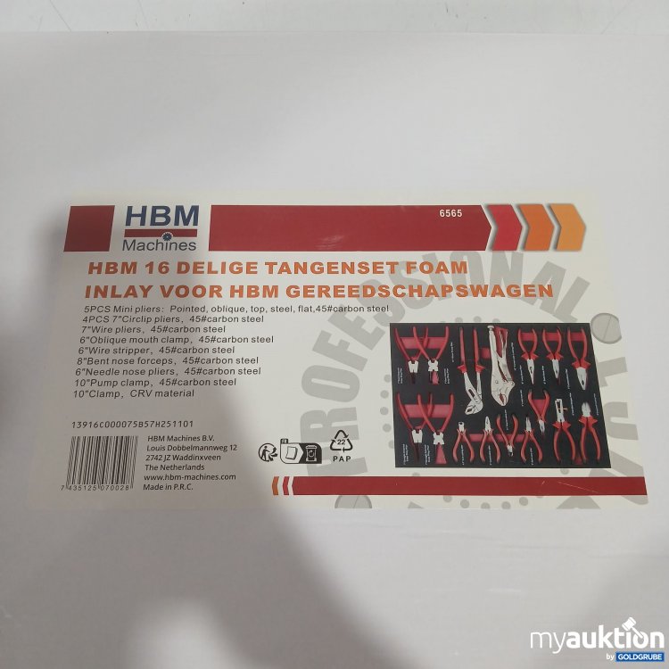 Artikel Nr. 986782 Artikel Nr. 986782: HBM 16tlg. Zangenset 6565