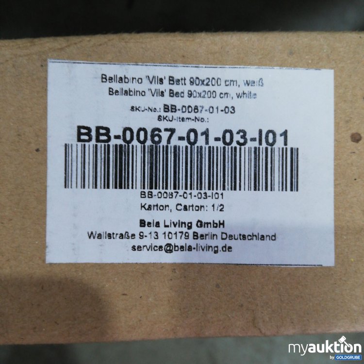 Artikel Nr. 432783 Artikel Nr. 432783: Bellabino Bia Bett 90x200cm Weiß