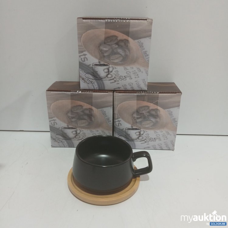 Artikel Nr. 461783 Artikel Nr. 461783: Kaffeetasse mit Holzuntersetzer 4x