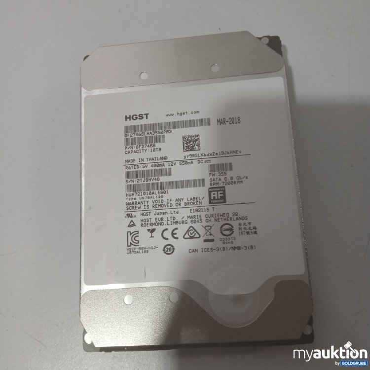 Artikel Nr. 911783 Artikel Nr. 911783: HGST Ultrastar He10 Festplatte
