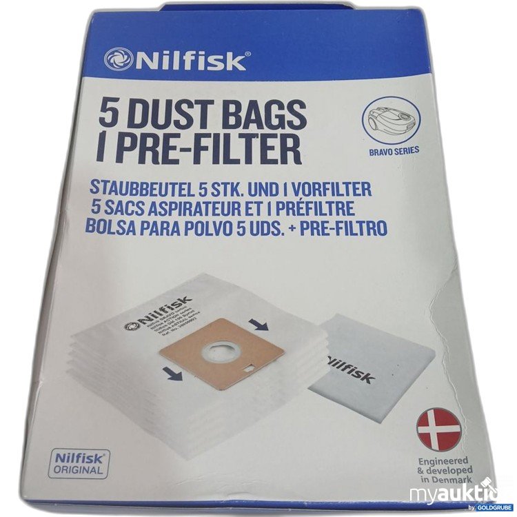 Artikel Nr. 963783: Nilfisk Staubbeutel 5 Stück Vorfilter