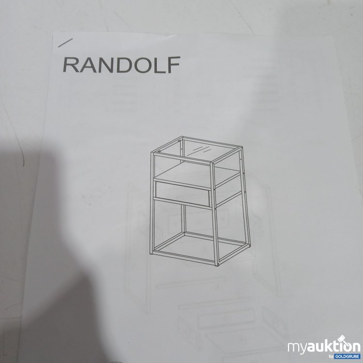 Artikel Nr. 972783: Randolf Nachttisch Glas rauch L:40 B:35 H:60cm 