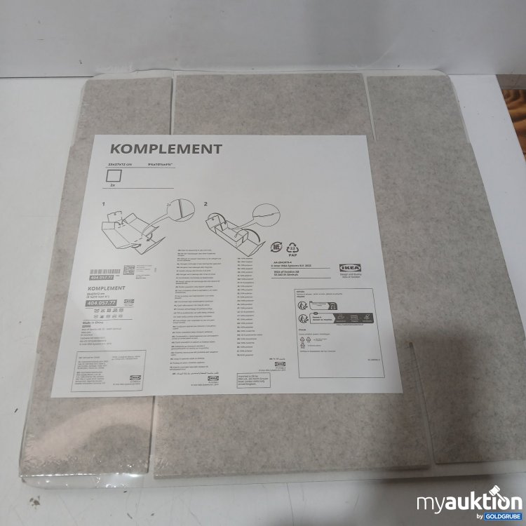 Artikel Nr. 471784: IKEA KOMPLEMENT Filzeinlage 25x27x12 cm 2Stk
404.057.77