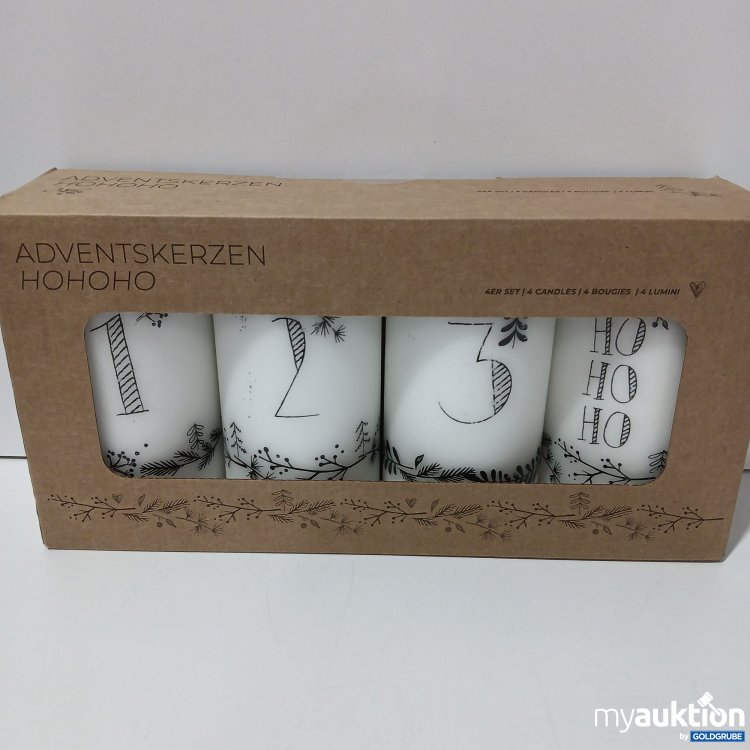 Artikel Nr. 954784: 4 Stück Depot Adventskerzen HoHoHo 