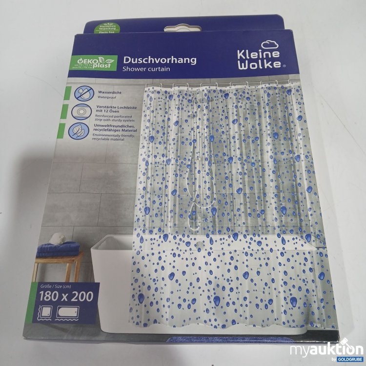 Artikel Nr. 441785: Kleine Wolke Duschvorhang Tropfen 180x200cm 