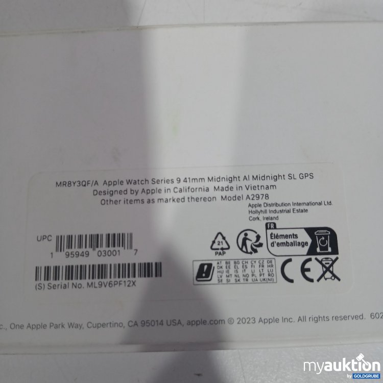 Artikel Nr. 521786: Apple Watch Series 9 41mm Midnight A2978 