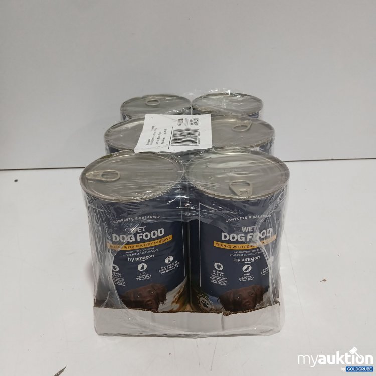 Artikel Nr. 955786: Amazon Wet Dog Food chunks with Poultry in Gravy Stücke mit geflügel in Sauce 6x1.24kg