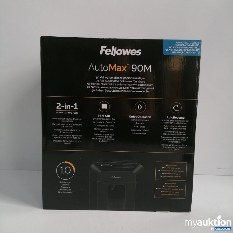 Artikel Nr. 437787: Fellowes Auto Max 90M, go vel. Automatischer Papiervernichter