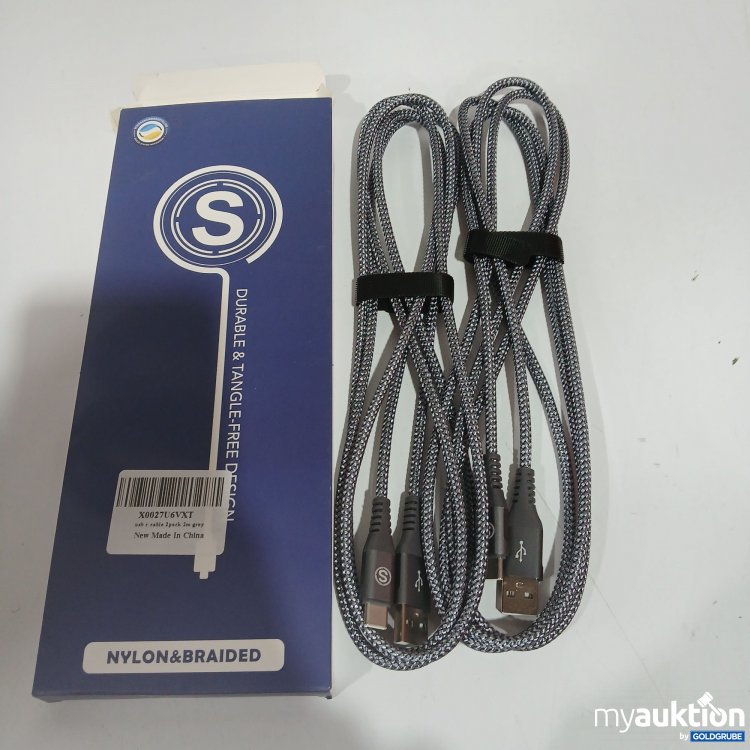 Artikel Nr. 878787: Durable & Tangle-free Design Nylon&Braided USB-C Cable 2Pack 2m  