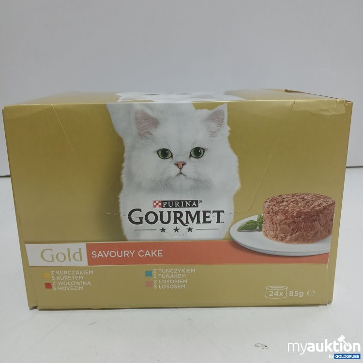 Artikel Nr. 971787: Purina Gourmet Gold Savoury Cake 24x85g mit Huhn, Thunfisch, Lachs, Rind 