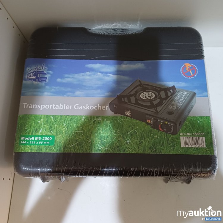 Artikel Nr. 988787: Sedata Transportabler Gaskocher, Modell MS-2000, 340x255x85mm