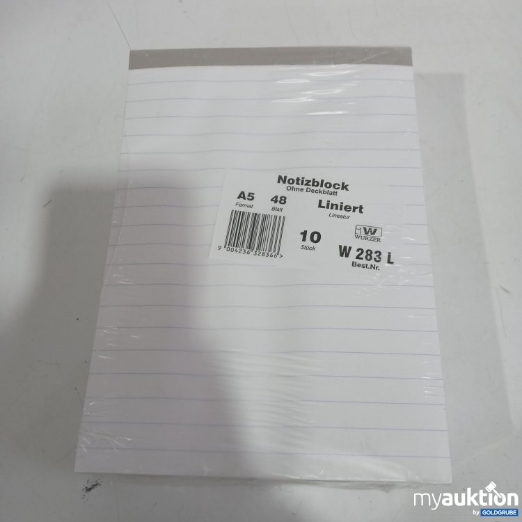 Artikel Nr. 867788 Artikel Nr. 867788: Notizblock ohne Deckblatt A5 48Blatt liniert 10Stk