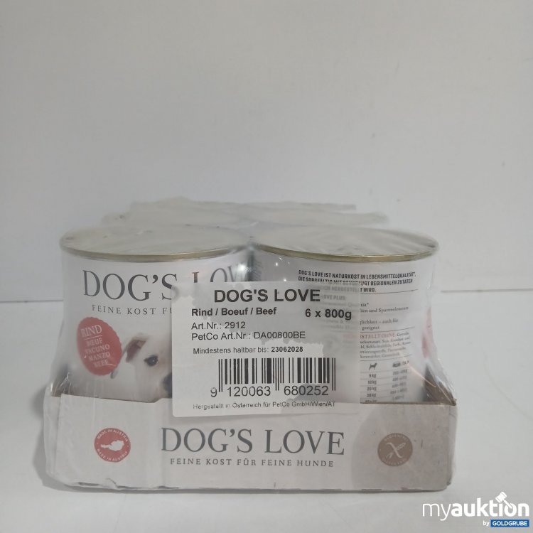 Artikel Nr. 854789: Dogs Love Hundefutter Rind 6x800g