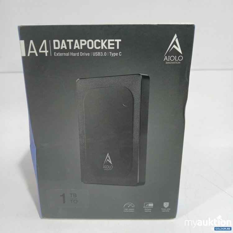 Artikel Nr. 899789: Aiolo A4 Datapocket External Hard Drive USB 3.0 Type C
