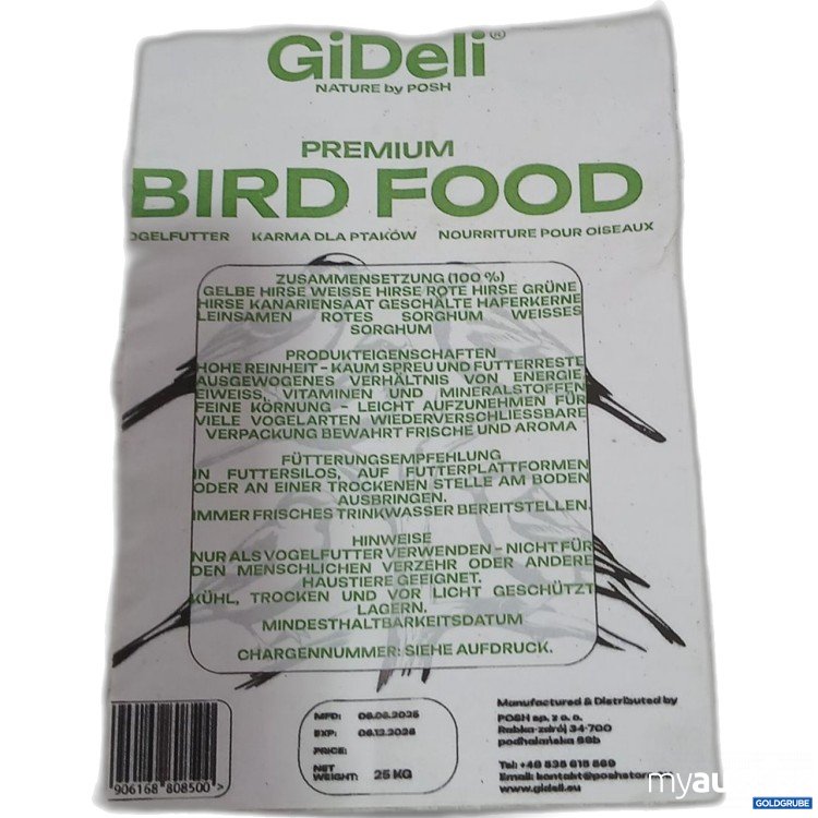 Artikel Nr. 971789: GiDeli Premium Bird Food 25Kg 