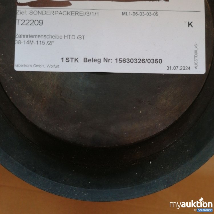 Artikel Nr. 380790 Artikel Nr. 380790: Zahriemenscheibe HTD/ST 38-14M-115/2F
