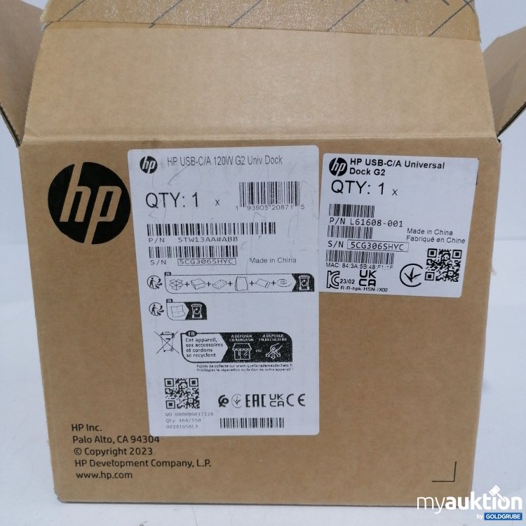 Artikel Nr. 438790 Artikel Nr. 438790: HP USB-C/A Universal Dock G2