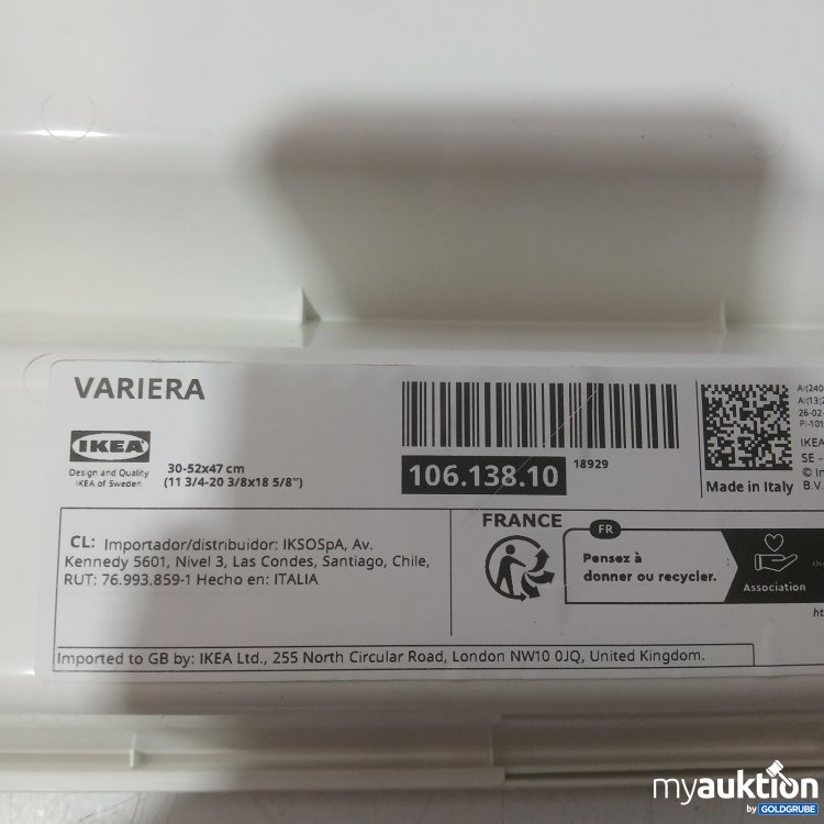 Artikel Nr. 471790 Artikel Nr. 471790: IKEA VARIERA Besteckeinsatz 30-52x47 cm
Verstellbar, 106.138.10