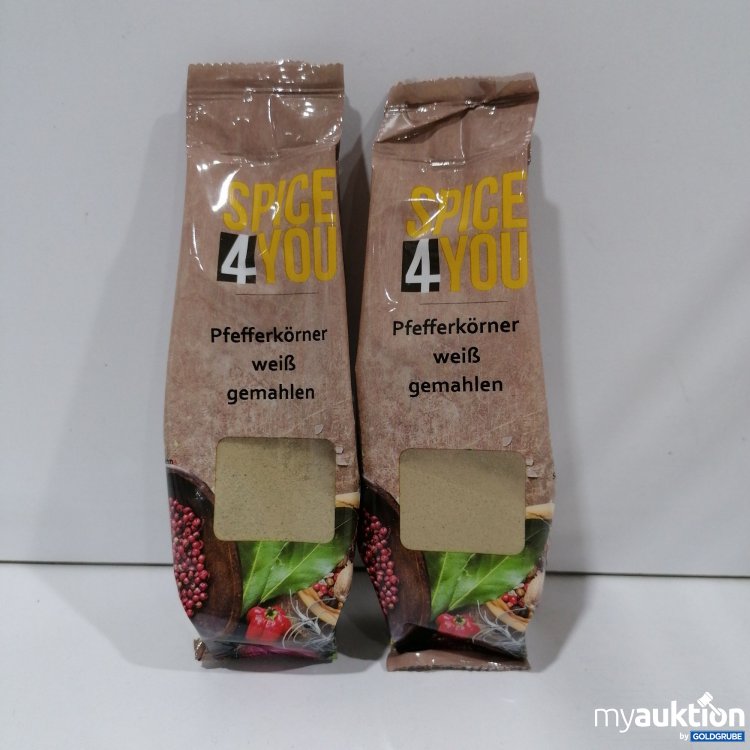 Artikel Nr. 914790: 2Stk Spice4you Pfefferkörner weiß gemahlen 45g