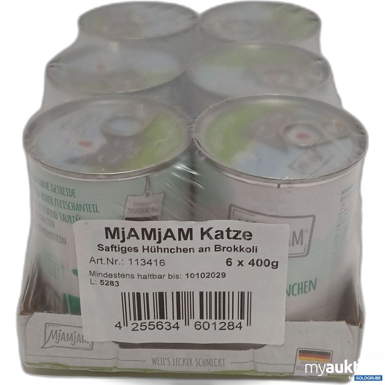 Artikel Nr. 971790: Mjamjam Katze Saftiges Hühnchen an Brokkoli 6x400g