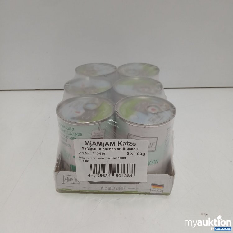Artikel Nr. 971790: Mjamjam Katze Saftiges Hühnchen an Brokkoli 6x400g