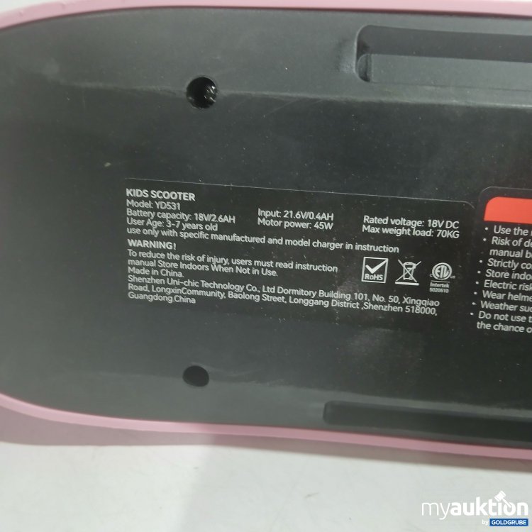 Artikel Nr. 986790 Artikel Nr. 986790: Kids Scooter pink YD531