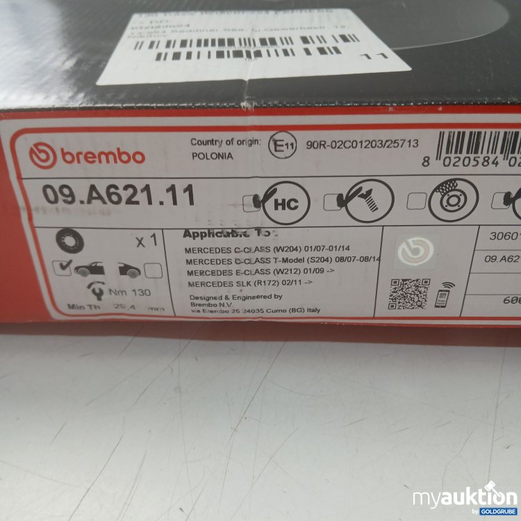 Artikel Nr. 461791 Artikel Nr. 461791: Brembo Bremsscheibe 09.A621.11