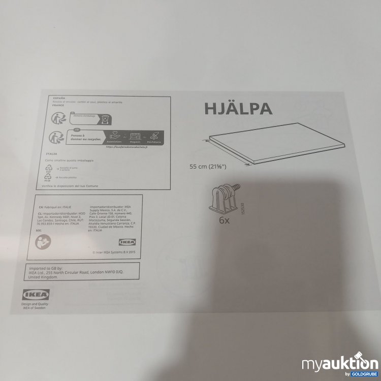 Artikel Nr. 471791: IKEA HJÄLPA Regalboden 60x55 cm
903.311.66