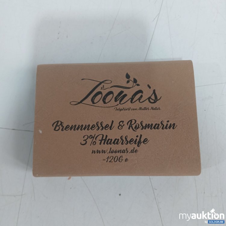 Artikel Nr. 525791: Loonas Brennnessel & Rosmarin 3% Haarseife 120g