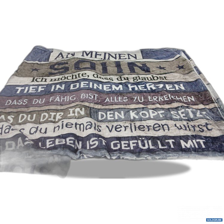 Artikel Nr. 910791: Kuscheldecke mit Aufschrift "an meinen Sohn...."