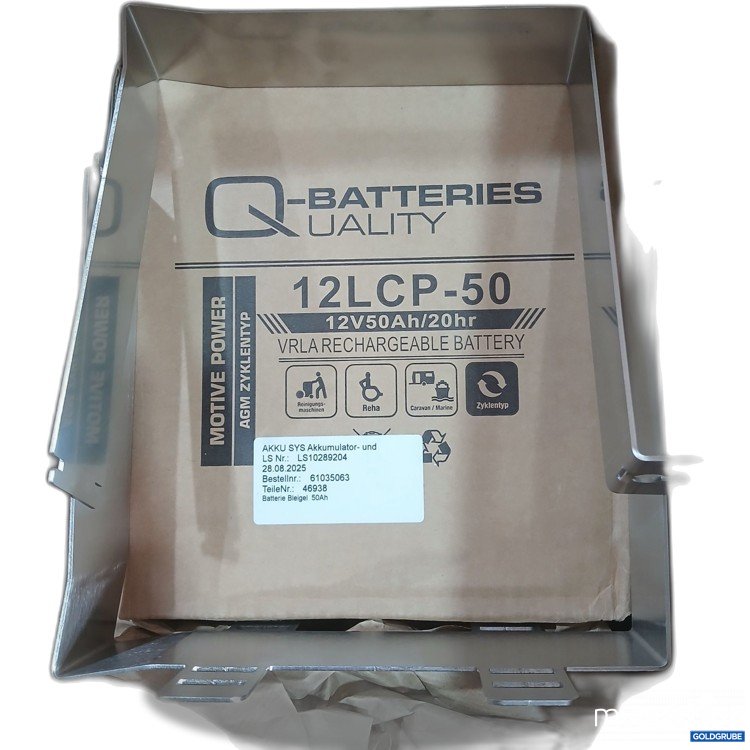 Artikel Nr. 970791: Q-Batteries Uality 12LCP-50 + 2x diverse Metall Halterung 