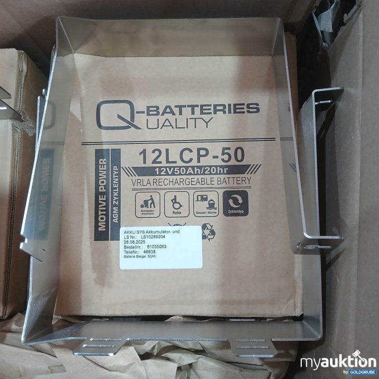 Artikel Nr. 970791: Q-Batteries Uality 12LCP-50 + 2x diverse Metall Halterung 