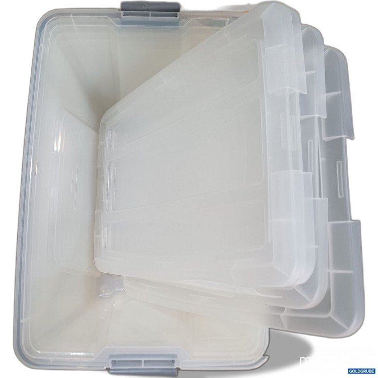 Artikel Nr. 988791: Plastik-Aufbewahrungsboxen mit Deckel, 3Stk, ca.58x35cm