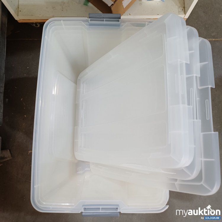 Artikel Nr. 988791: Plastik-Aufbewahrungsboxen mit Deckel, 3Stk, ca.58x35cm