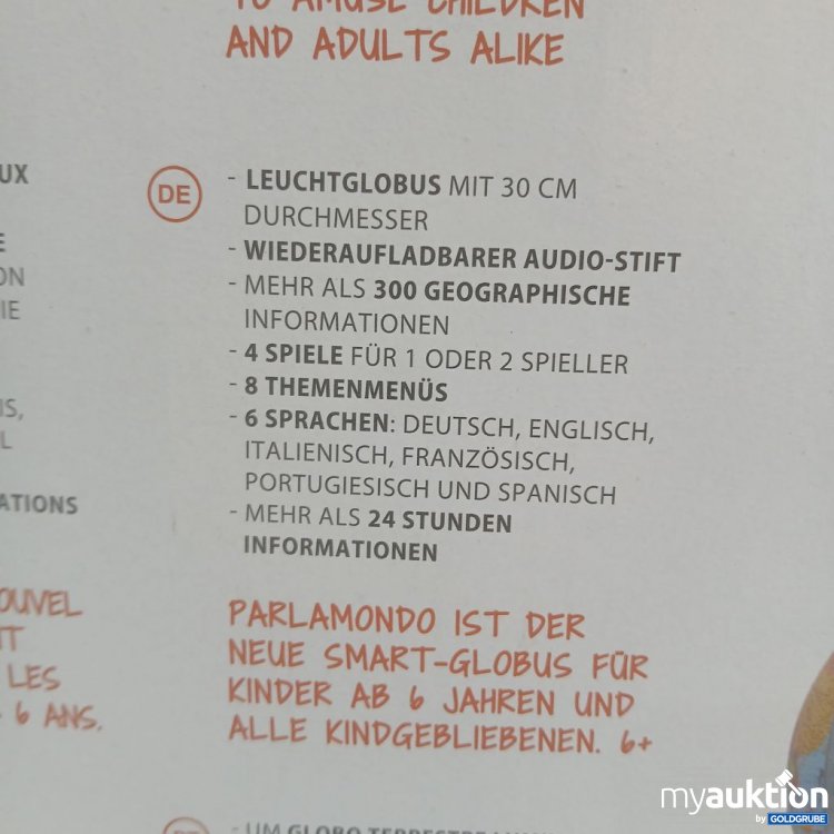Artikel Nr. 446792: Tecnodidattica ParlAMondo Leuchtglobus